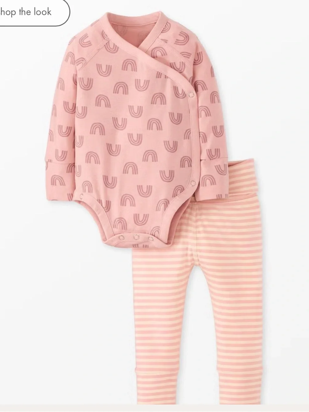 Hanna Andersson Baby Layette Wrap top and wiggle pants